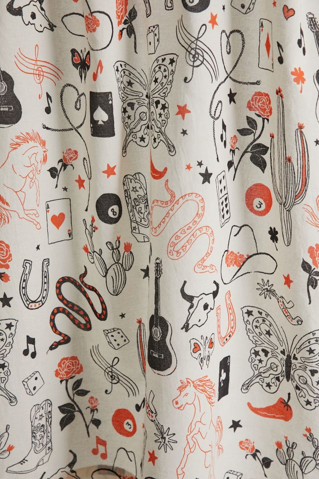 Western Tie-Top Café Curtain Set #2