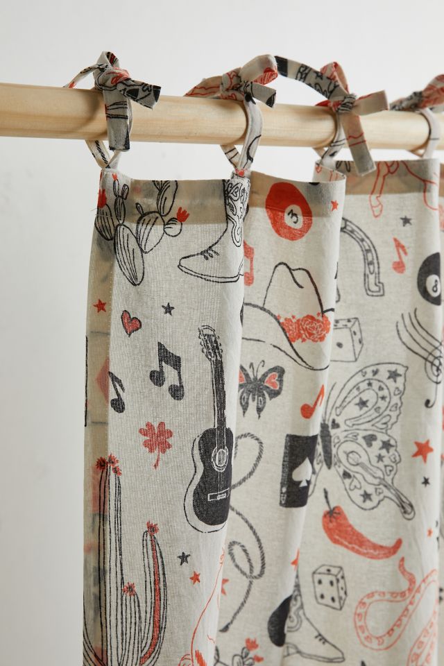 Western Tie-Top Café Curtain Set #3