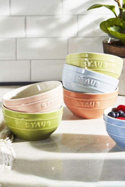 Staub Ceramic Small Universal Bowl Set In Macaron Pastel Colors At Urban Outfitters In Black