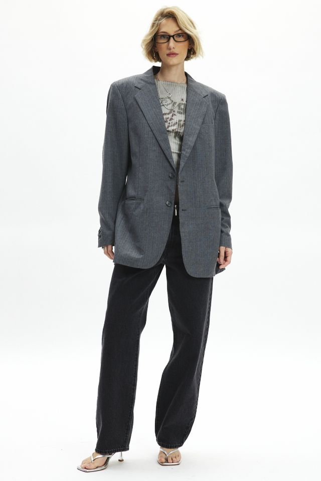 Vintage By UO Pinstripe Blazer #5