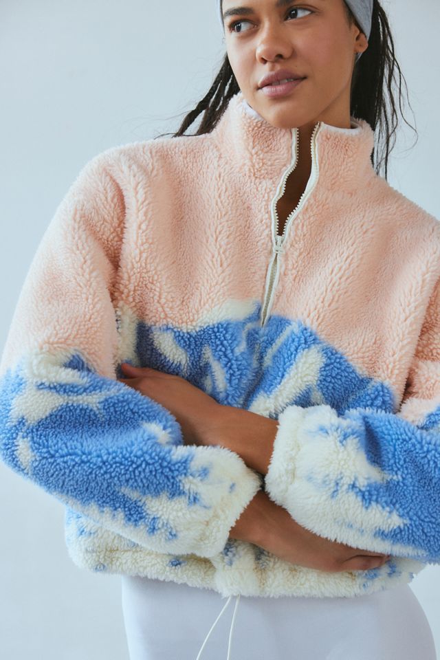 Beach Riot Leona Piled Fleece Quarter Zip Pullover | Urban Outfitters
