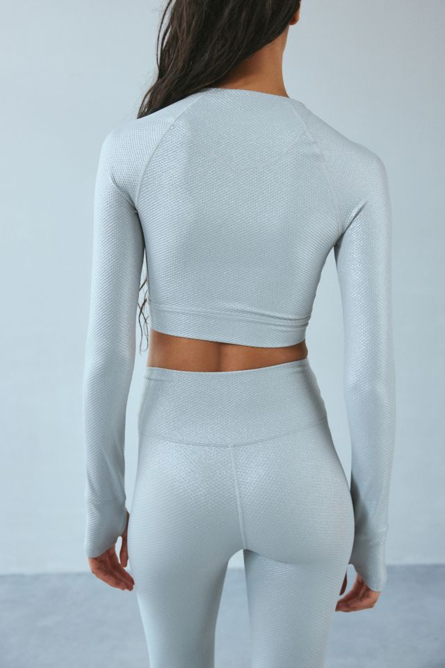 Beach Riot Francine Silver Shine Long Sleeve Top #2