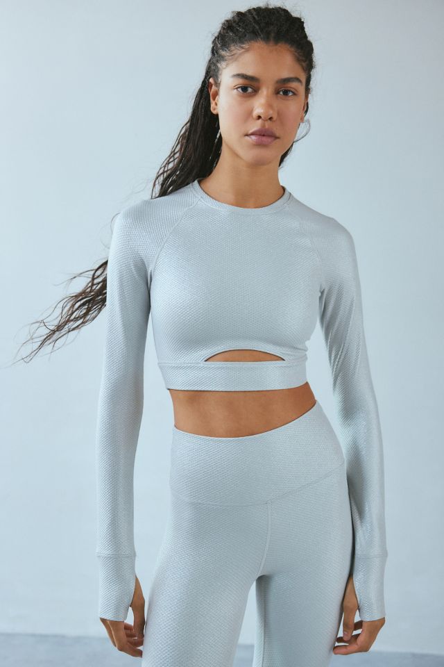 Beach Riot Francine Silver Shine Long Sleeve Top #3