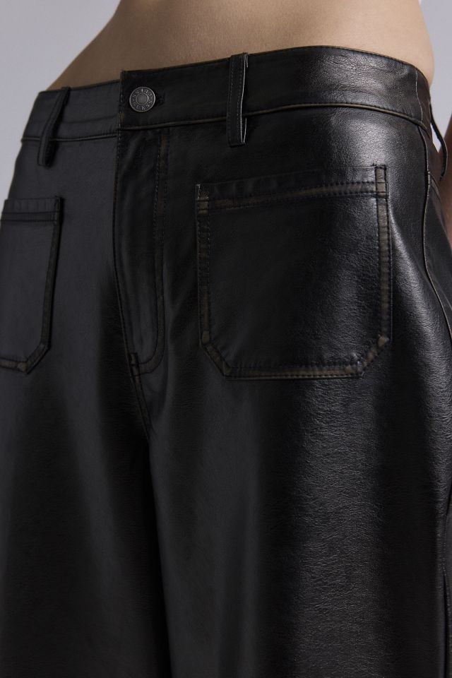 GUESS ORIGINALS Faux Leather Patch Pocket Wide Leg Pant #2