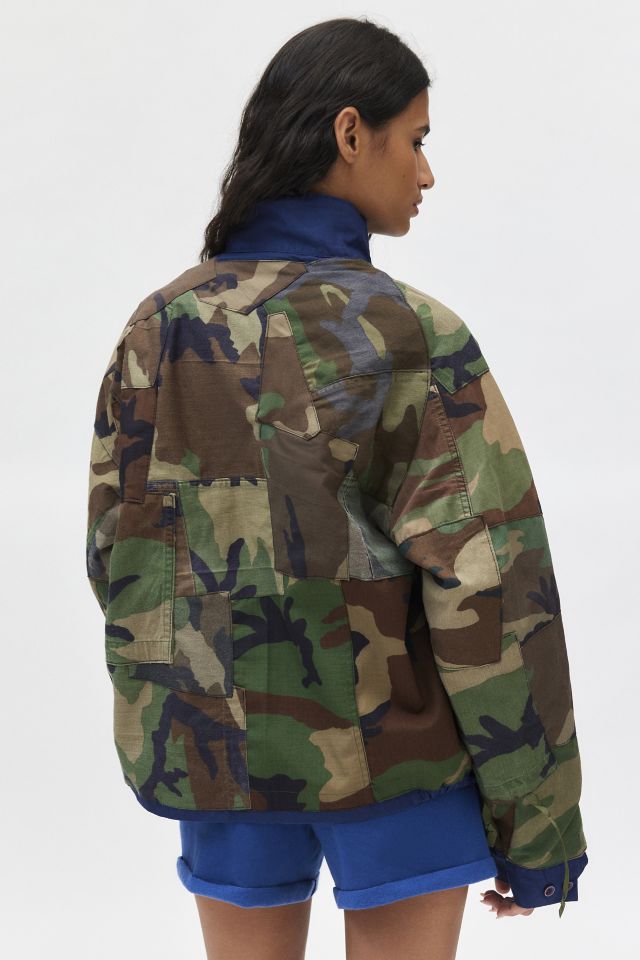 Patchwork camo jacket hotsell