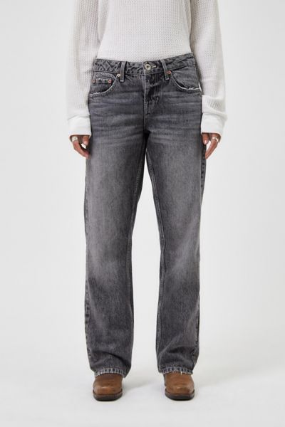 BDG LENN STRAIGHT LEG TWILIGHT JEAN IN GREY, WOMEN'S AT URBAN OUTFITTERS 