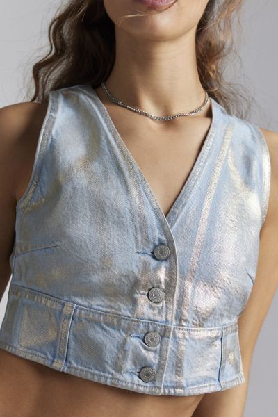 Levi’s® Mona Metallic Denim Corset Top