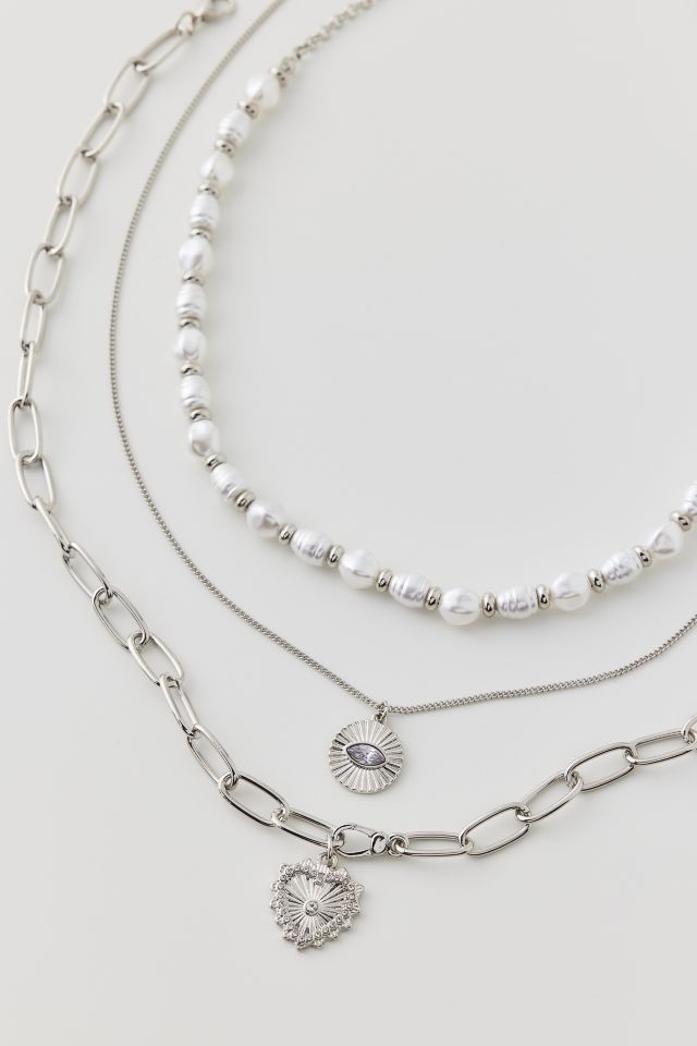 Alina Pearl Layering Necklace Set #2