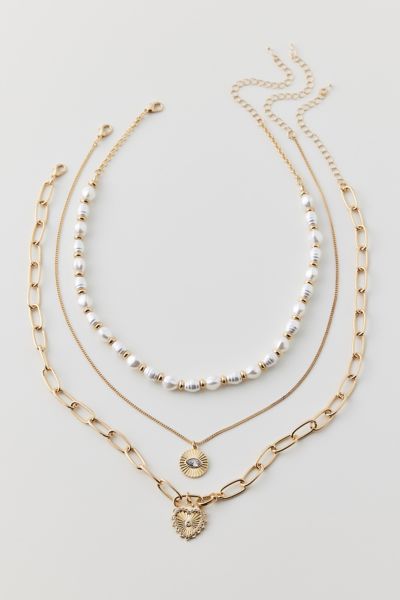 Alina Pearl Layering Necklace Set Product Page