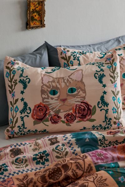 Urban Outfitters Raya Breezy Cotton Percale Sham Set In Neutral At