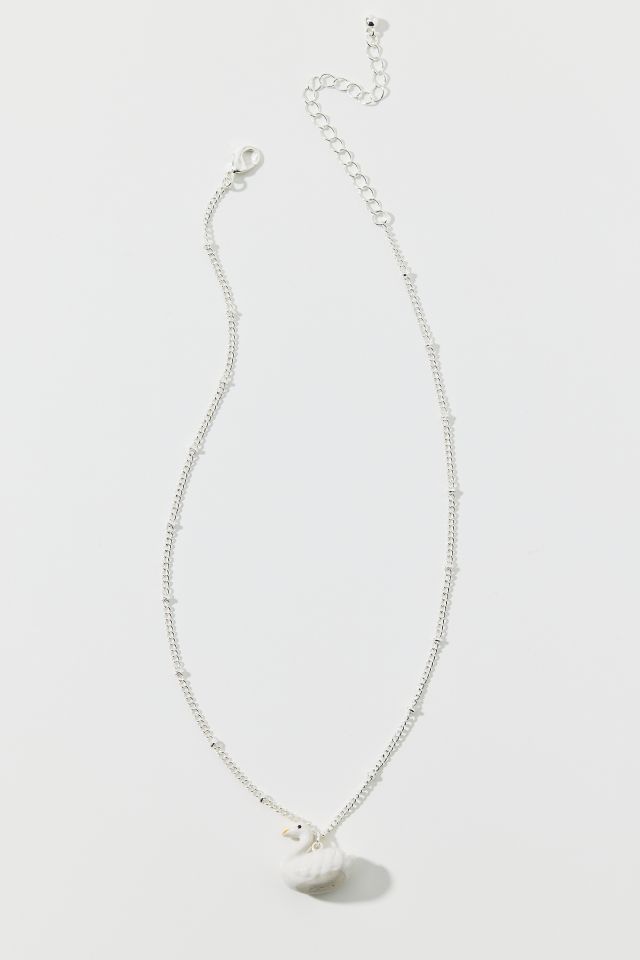 Collier Charme Céramique Cygne #2