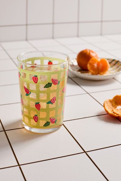 Checkered Juice Glass