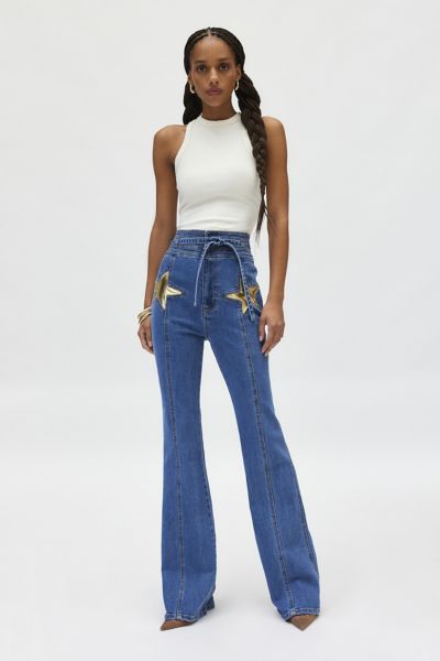 Stoned Immaculate Super Star Vintage Gold Bell Bottom Jean