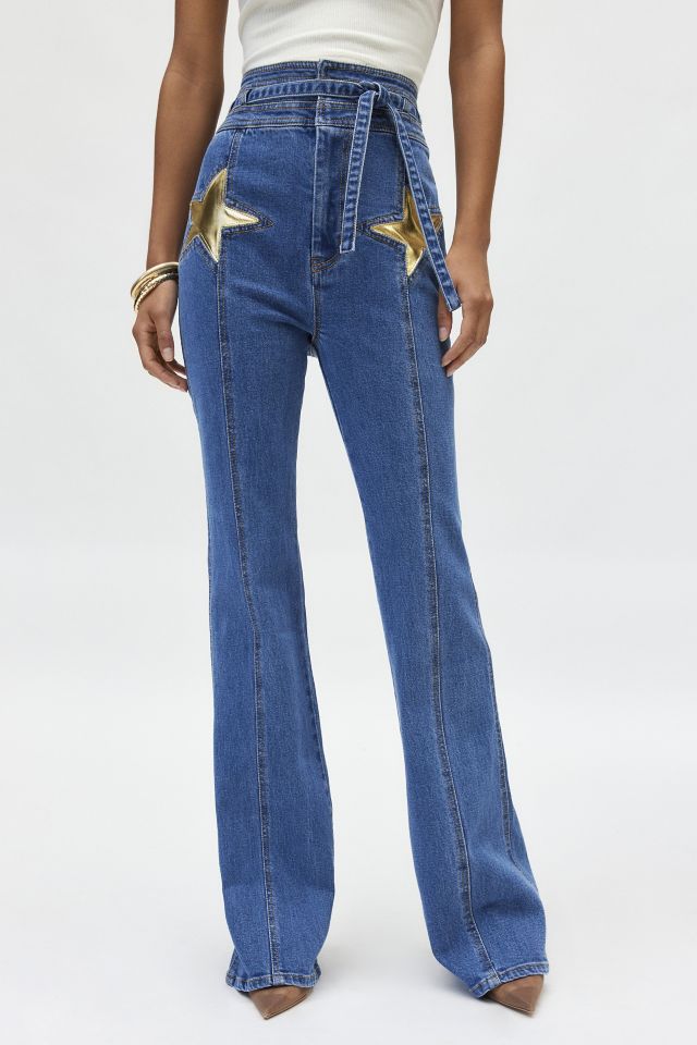 Stoned Immaculate Super Star Vintage Gold Bell Bottom Jean #1