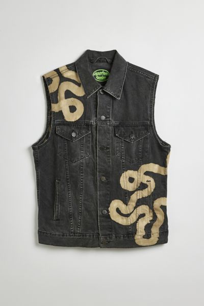 Inperfect Denim X Urban Renewal Bleach Dye Pattern Vest