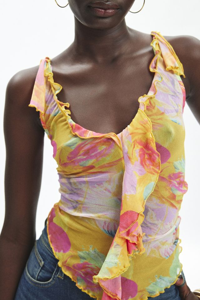 Jaded London Frilled Asymmetric Tank Top #1