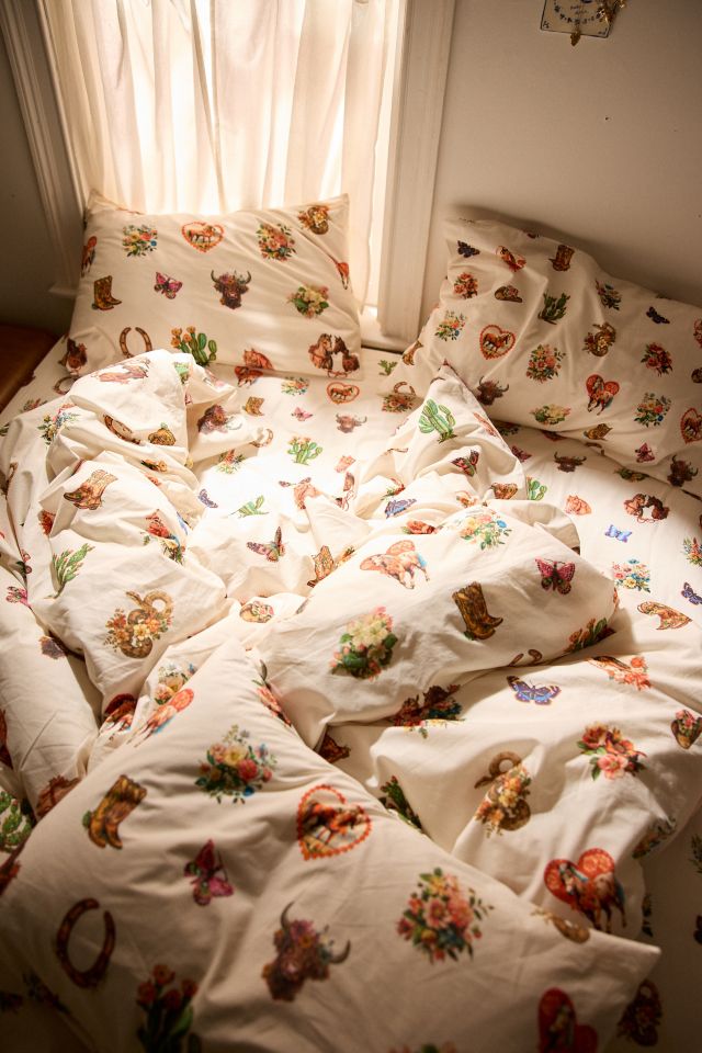 Vicki Collage Cotton Duvet Cover #1