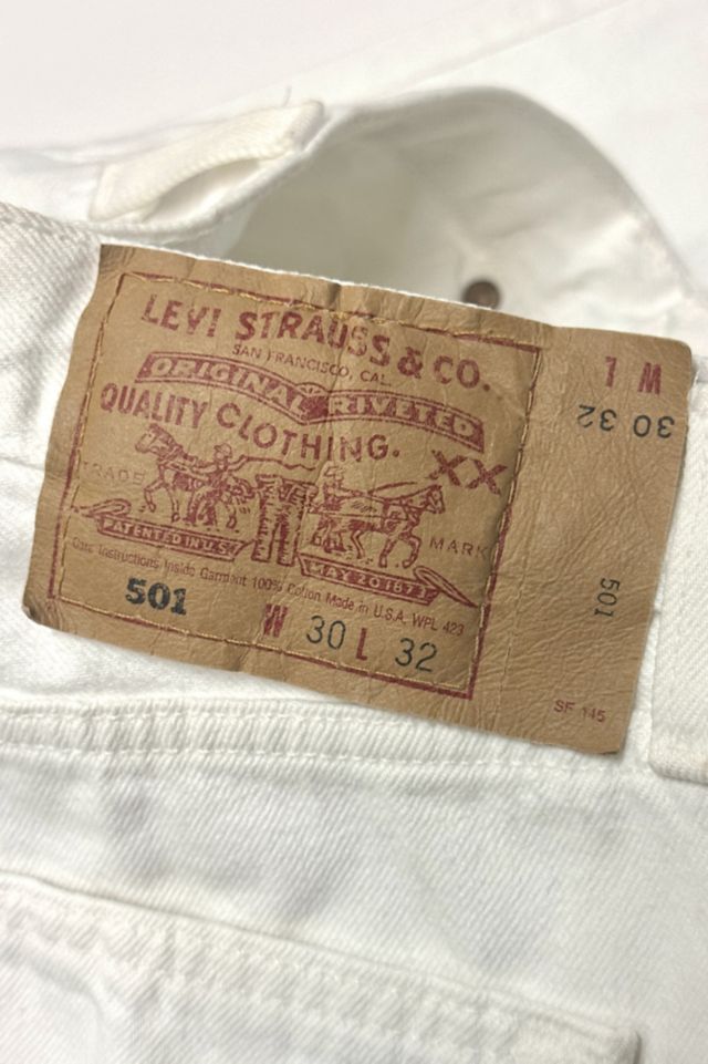 Vintage 1990’s Levi’s 501 White Denim Jeans #1