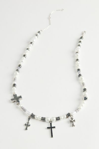 Mateo Pearl & Cross Necklace