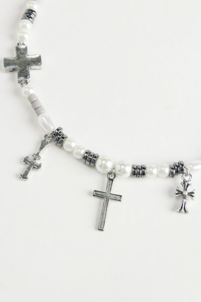 Mateo Pearl & Cross Necklace