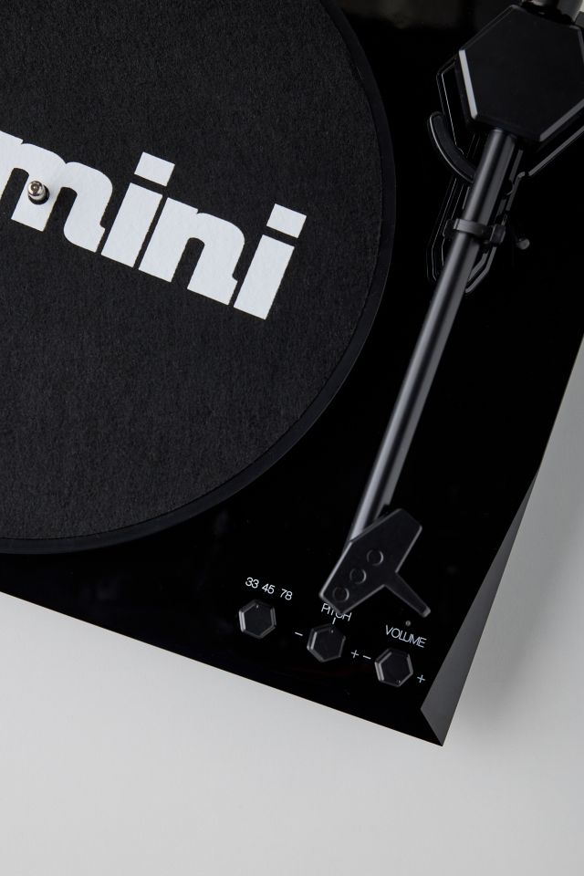 Gemini Black and Red Bluetooth Turntable with Stereo Speakers