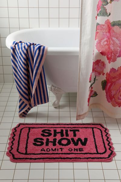 Urban Outfitters Ticket To The S*** Show Bath Mat In Pink At