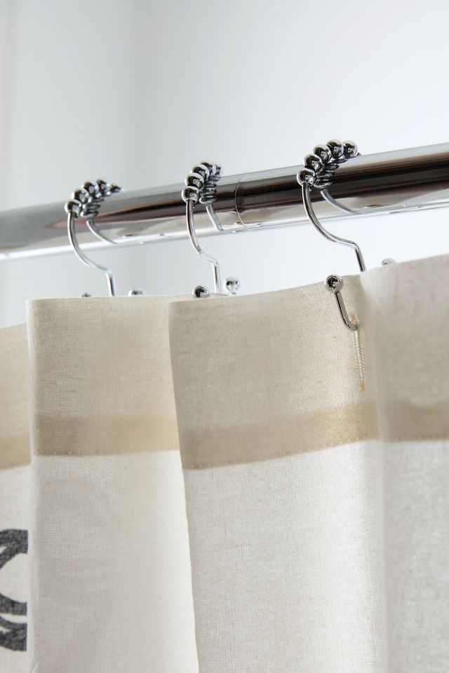 Tattoo Block Print Shower Curtain #2