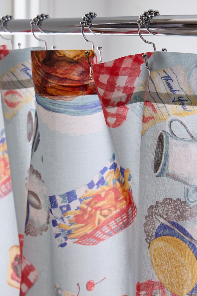 Diner Breakfast Shower Curtain