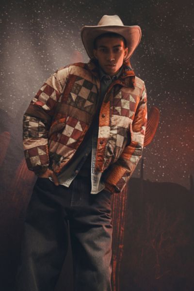 BDG PATTERNED PUFFER JACKET IN ASSORTED, MEN'S AT URBAN OUTFITTERS 