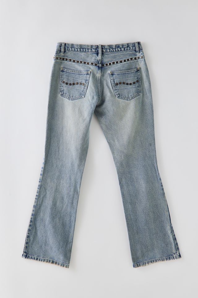 Vintage Y2K Riveted Light Wash Flared Jean #1