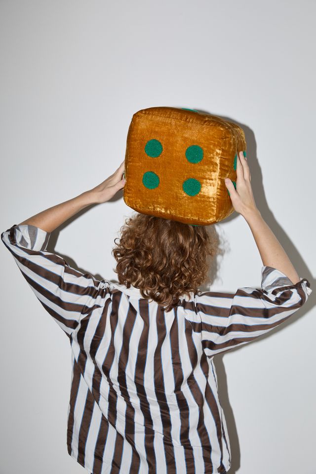 Velvet Dice Throw Pillow #1