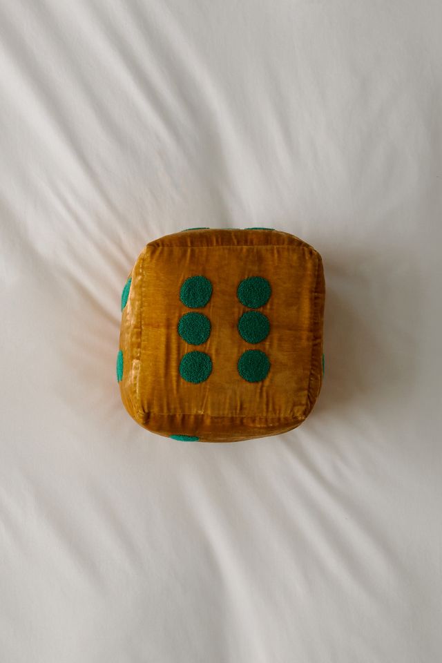 Velvet Dice Throw Pillow #2