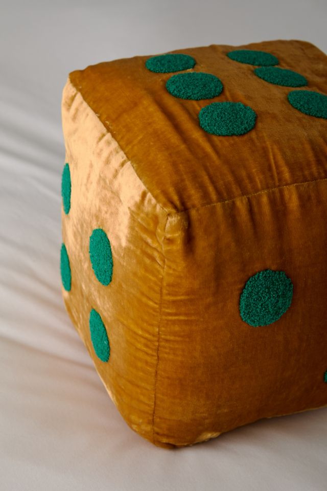 Velvet Dice Throw Pillow #3