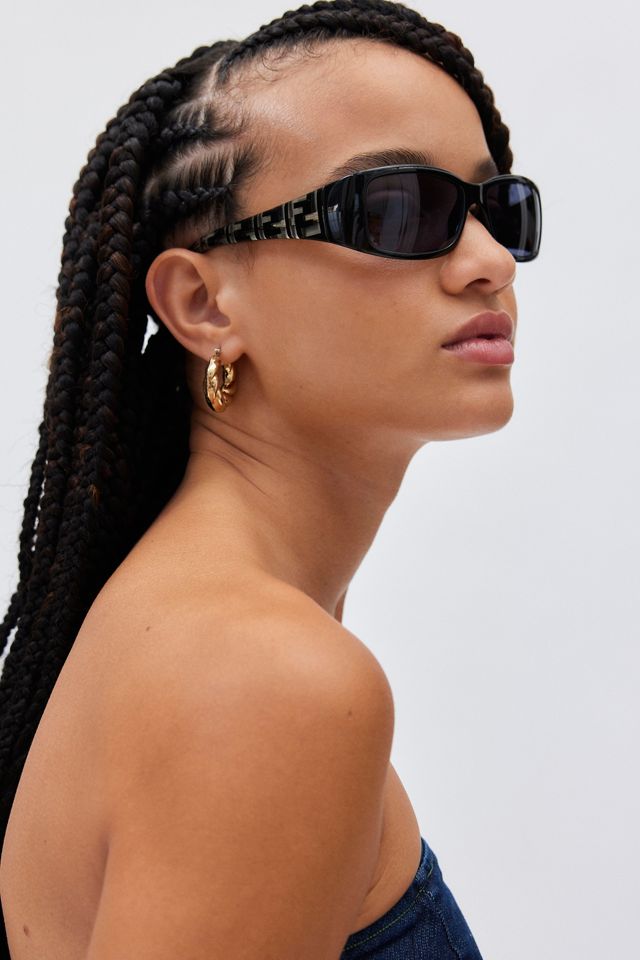 Vintage Fendi Clear F Sunglasses | Urban Outfitters display picture 1