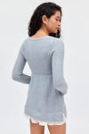 Kimchi Blue Hannah Lace Trim Babydoll Sweater