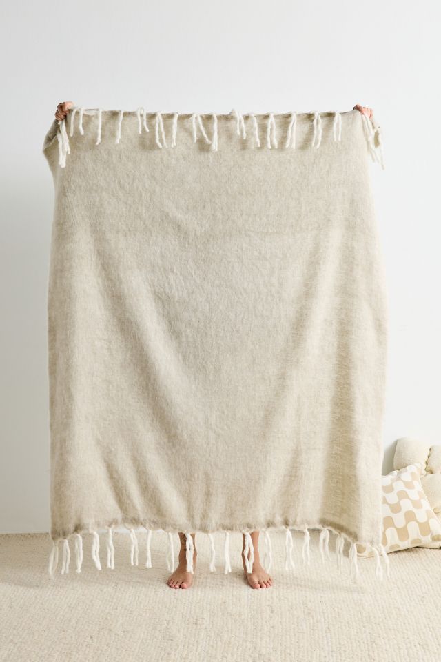 Solid Faux Mohair Fur Throw Blanket #1