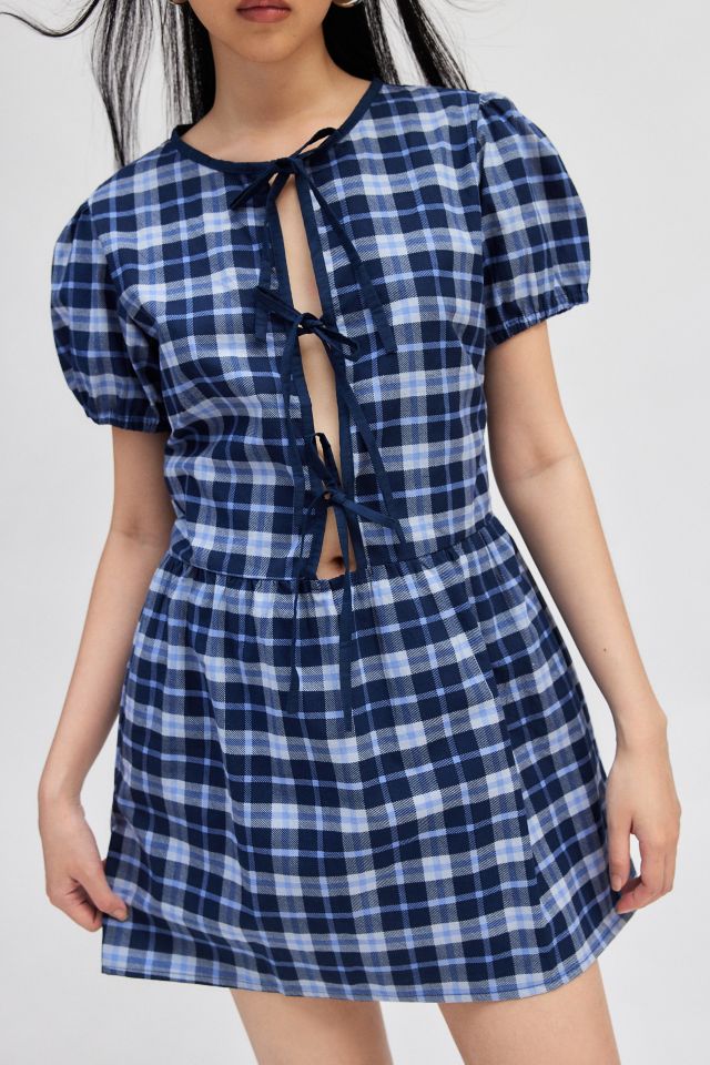 Motel Byan Tie-Front Mini Dress #1