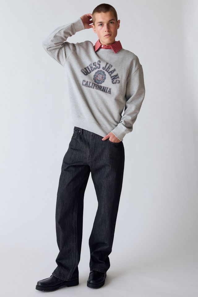 【GUESS JEANS】 Mens Crewneck Sweatshirt Vintage Guess Jeans Crewneck Sweatshirt Mens XL Gray Made In