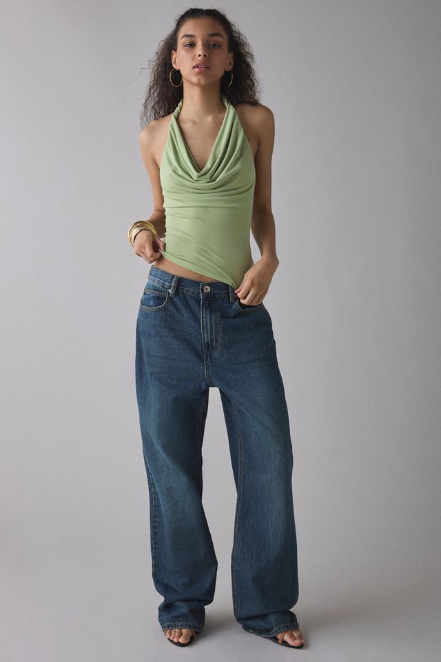 Silence + Noise Coyote Cowl Neck Halter Top #3