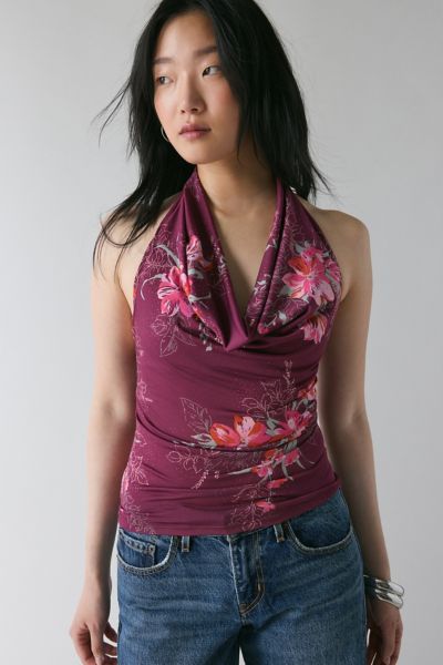 Silence + Noise Coyote Cowl Neck Halter Top Product Page