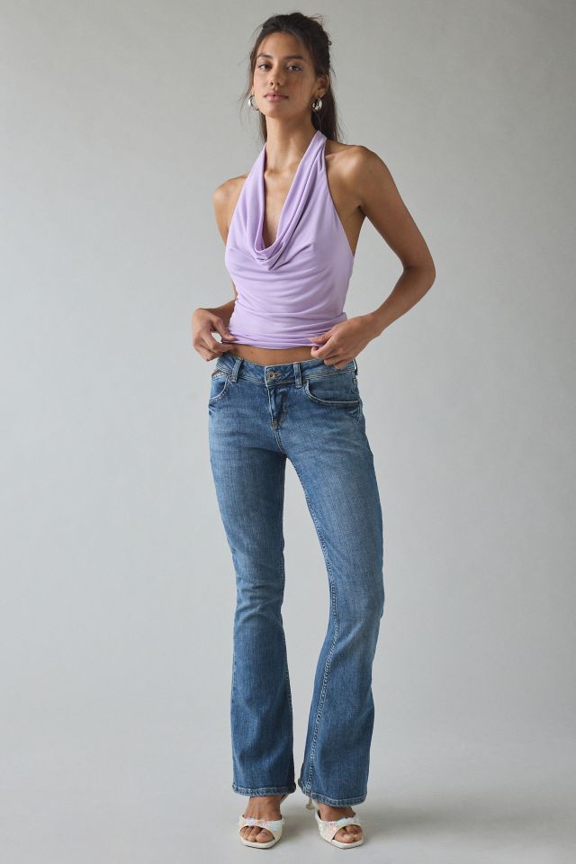 Silence + Noise Coyote Cowl Neck Halter Top