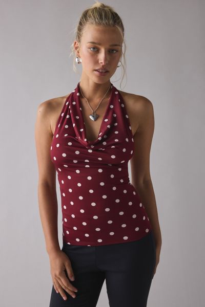 Silence + Noise Coyote Cowl Neck Halter Top Product Page