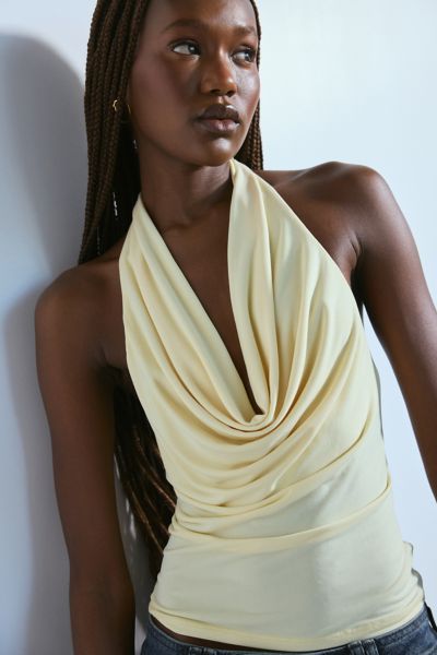 Silence + Noise Coyote Cowl Neck Halter Top Product Page