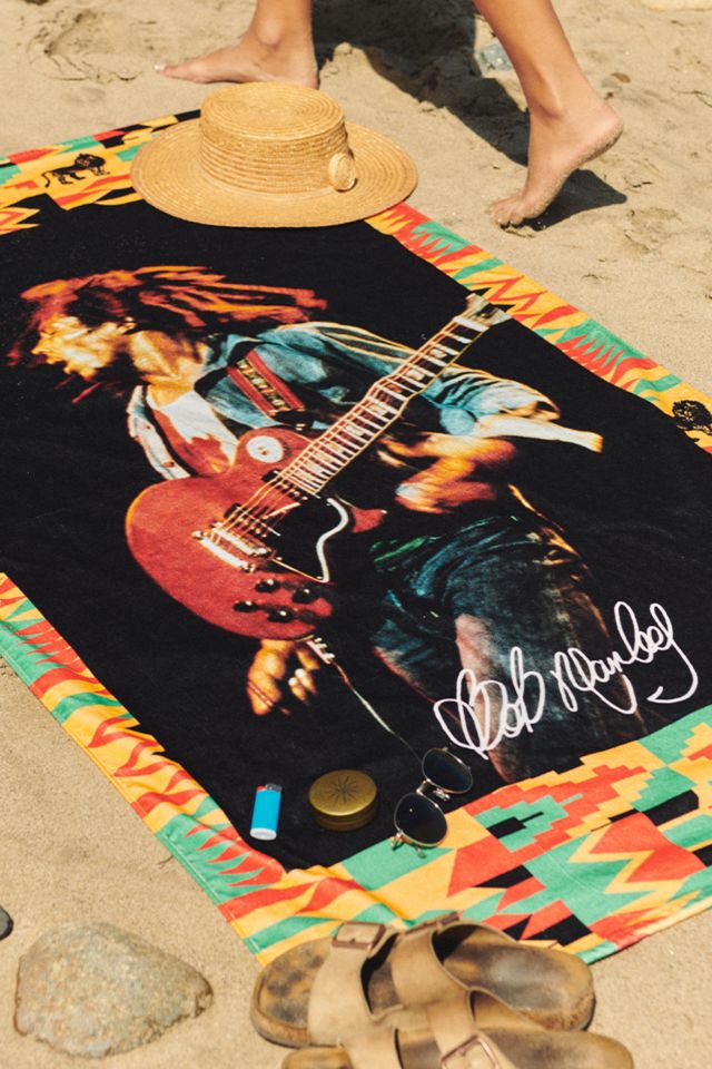 Slowtide X Bob Marley Trenchtown Beach Towel | Urban Outfitters