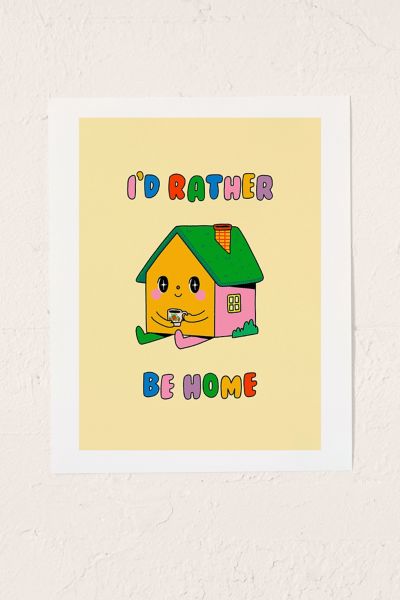 Urban Outfitters Danny Brito I'd Be Rather Be Home Art Print At