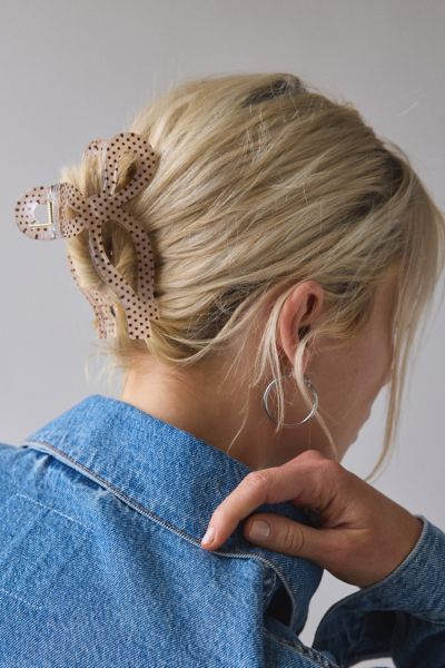 Resin Draped Bow Claw Clip