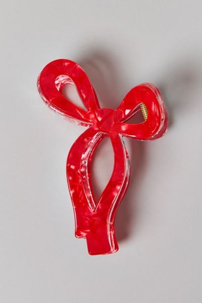 Urban Outfitters Resin Draped Bow Claw Clip In Red, Women's At  In Red