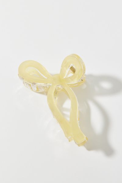 Urban Outfitters Resin Draped Bow Claw Clip In Light Yellow, Women's At  In Light Yellow