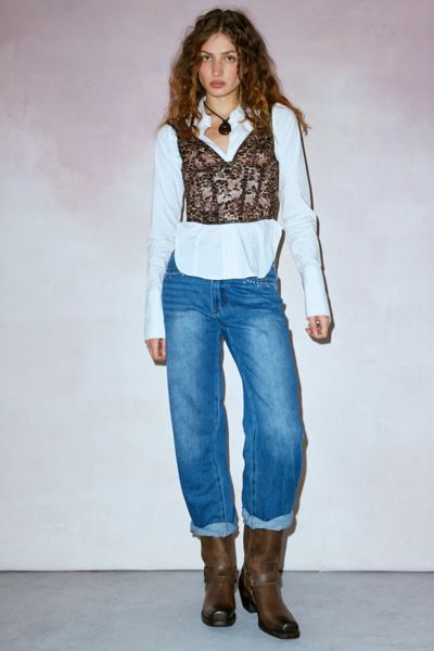 BDG KACEY LOW RIDER JEAN IN LIGHT BLUE, WOMEN'S AT URBAN OUTFITTERS 