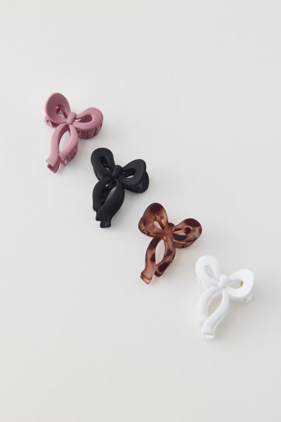 Bow Matte Mini Claw Clip Set